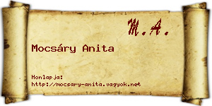 Mocsáry Anita névjegykártya