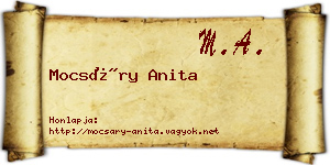Mocsáry Anita névjegykártya